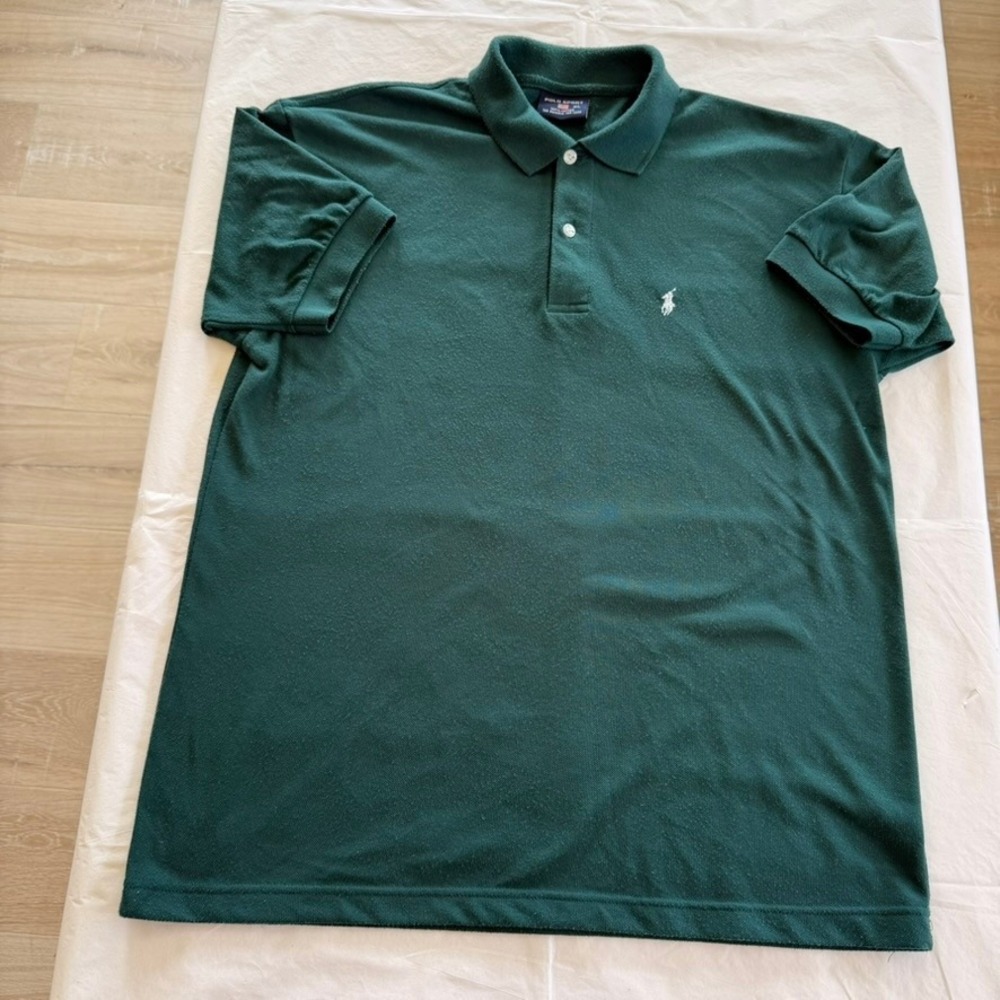 Polo Sport Polo Shirt Mens XL Green Good Vintage Embroidered Pony Cotton